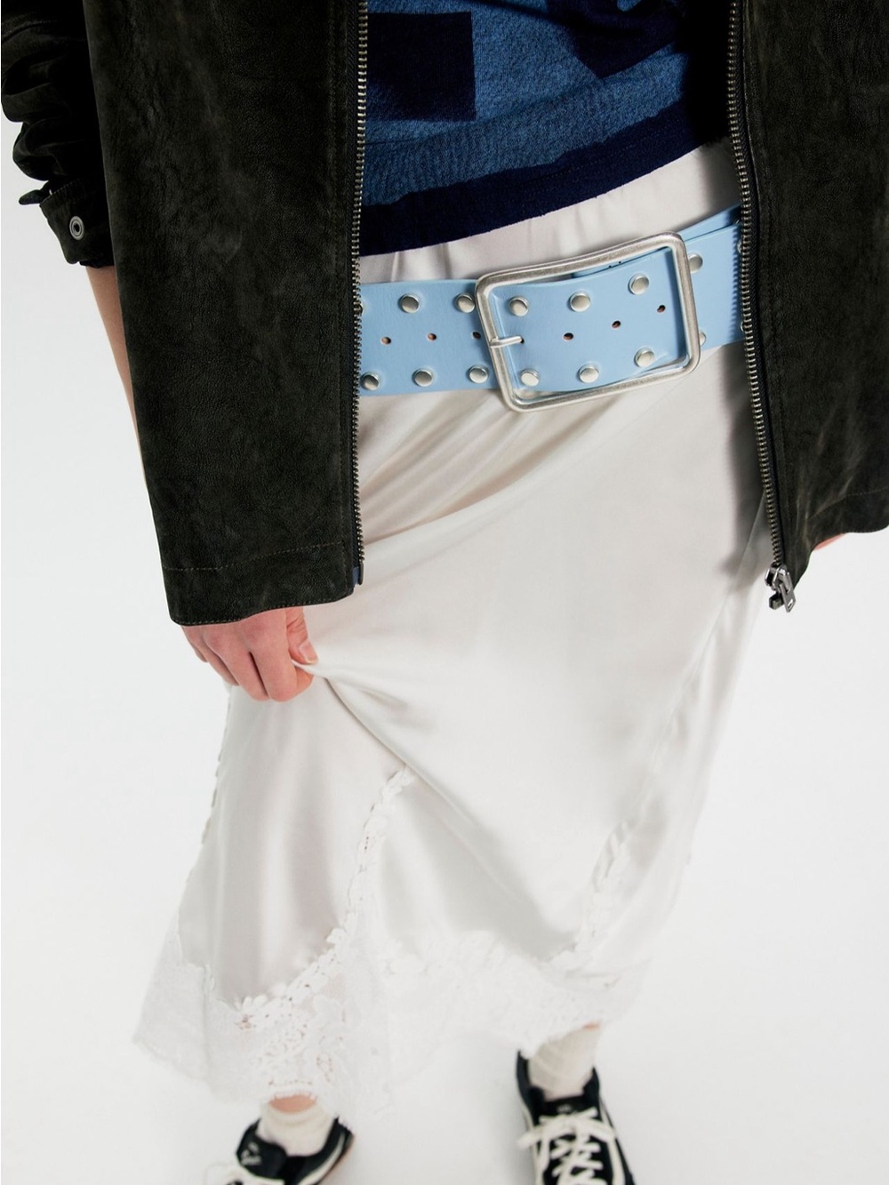NWT Free People Hex Hip Belt in Salt Water